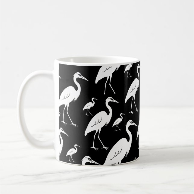Mug Motif des aigrettes blancs (Gauche)