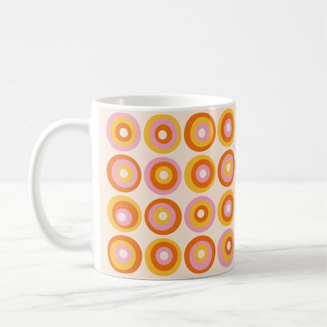 Mug Motif des cercles orange Abstraits du milieu du si (Gauche)