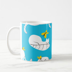 Mug Motif des chats et papillons