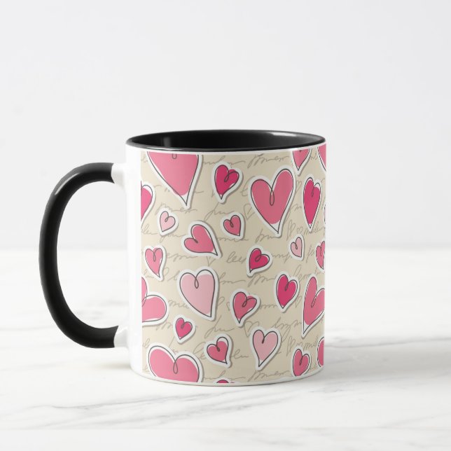 Mug Motif des coeurs (Gauche)