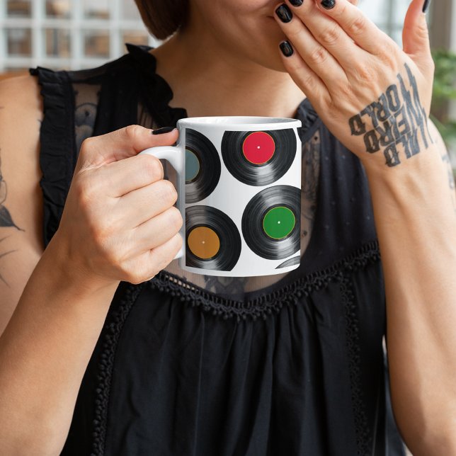 Mug motif des enregistrements vinyle couleur (Créateur téléchargé)