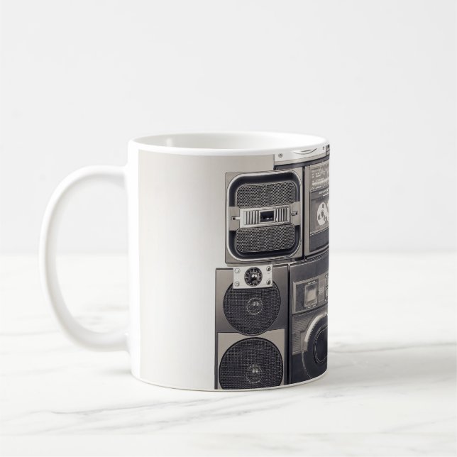 Mug Motif des enregistreurs de cassettes des années 80 (Gauche)