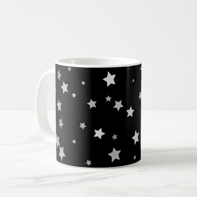 Mug Motif des étoiles d'argent mignonnes | Toute coule (Devant gauche)