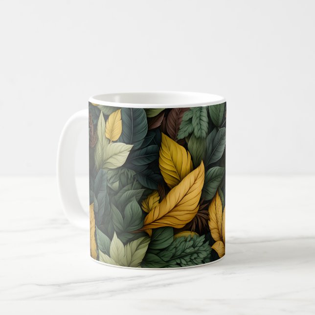 Mug Motif des feuilles automnales (Devant gauche)