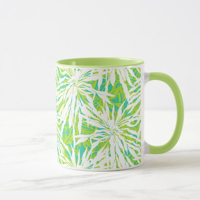 Mug Motif des Feuilles de Palm Tropical (Droite)