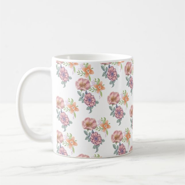 Mug Motif des fleurs de printemps (Gauche)