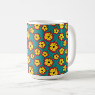 Mug Motif des fleurs tropicales de l'Hibiscus rouge ja