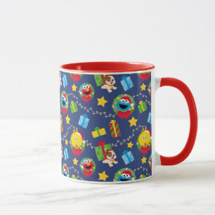 Mug Motif des lumières de Noël de la rue Sésame