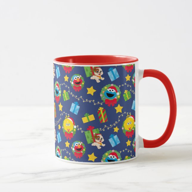 Mug Motif des lumières de Noël de la rue Sésame (Droite)