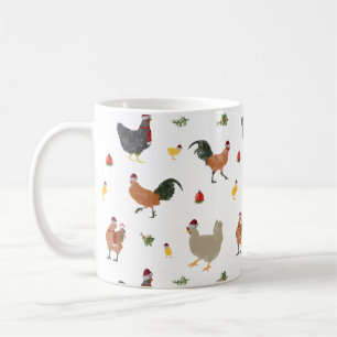 Mug Motif des poulets de Noël