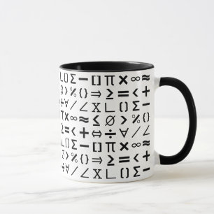 Mug Motif des signes et symboles mathématiques