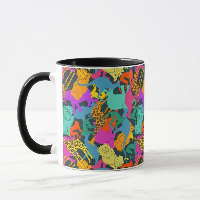 Mug Motif des silhouettes animales (Gauche)