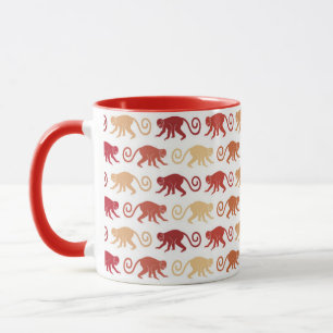 Mug Motif des singes rouges