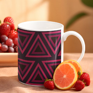 Mug Motif des triangles roses
