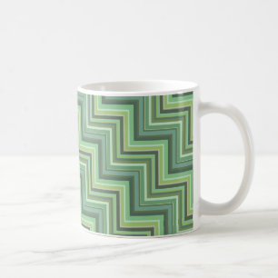 Mug Motif d'escalier à rayures vert olive