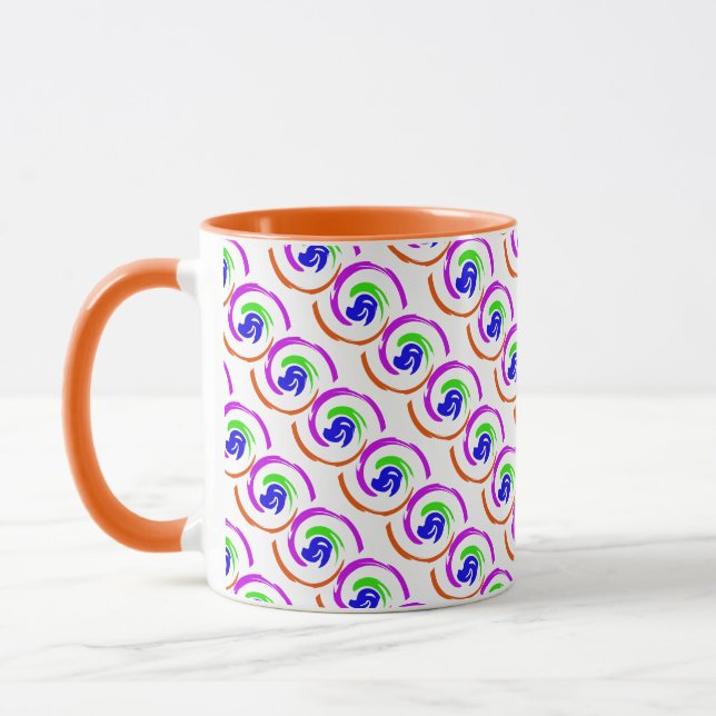 Mug Motif design Abstrait moderne coloré (Gauche)