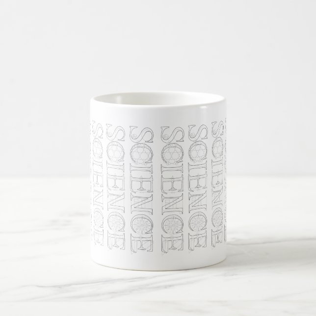 Mug Motif d'esquisse de typographie scientifique (Centre)