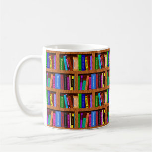 Mug Motif d'étagères à livres de bibliothèque pour