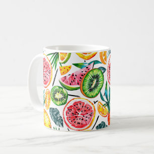 Mug Motif détaillé esquissé à l'aquarelle de fruit du