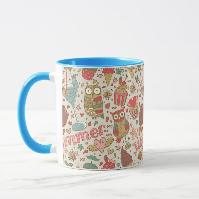 Mug Motif D'Été Avec Glace (Gauche)