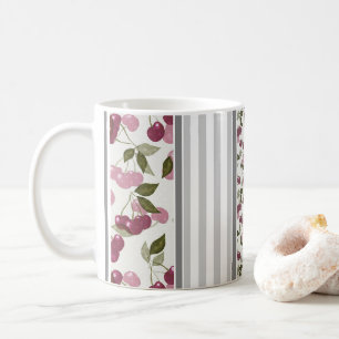 Mug motif d'été de rayures de tissu multicolore