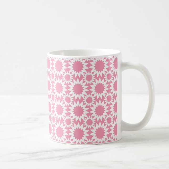 Mug Motif d'étoile fleurie rose et blanc mignon (Droite)
