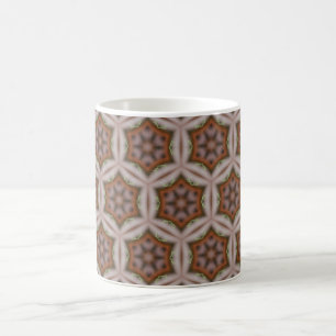 Mug Motif d'étoile géométrique complexe dans des tons