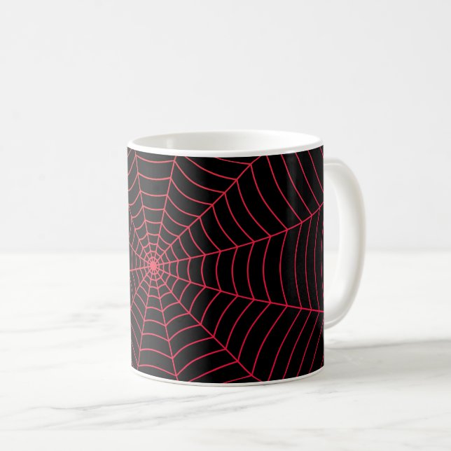 Mug Motif d'Halloween en rouge noir (Devant droit)