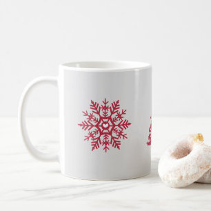 Mug Motif d'hiver scandinave Red Snowflake