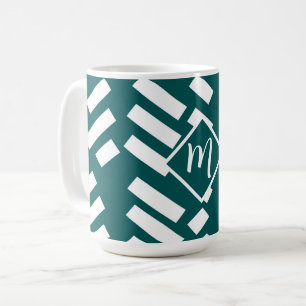 Mug Motif diagonal minimaliste, Monogramme