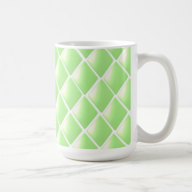 Mug Motif diamant matelassé vert (Droite)