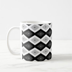 Mug Motif diamant noir, blanc et gris