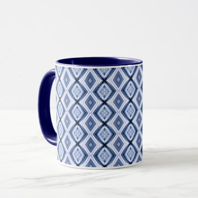 Mug Motif Diamants Bleus Harmony Diamond Blues (Devant gauche)