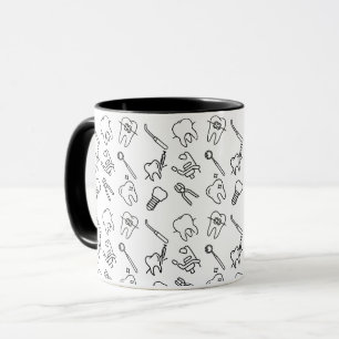 Mug Motif d'icônes dentaires minimalistes esthétiques 