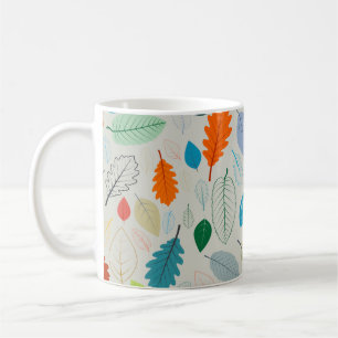 Mug Motif d'illustration Feuilles d'automne vintage