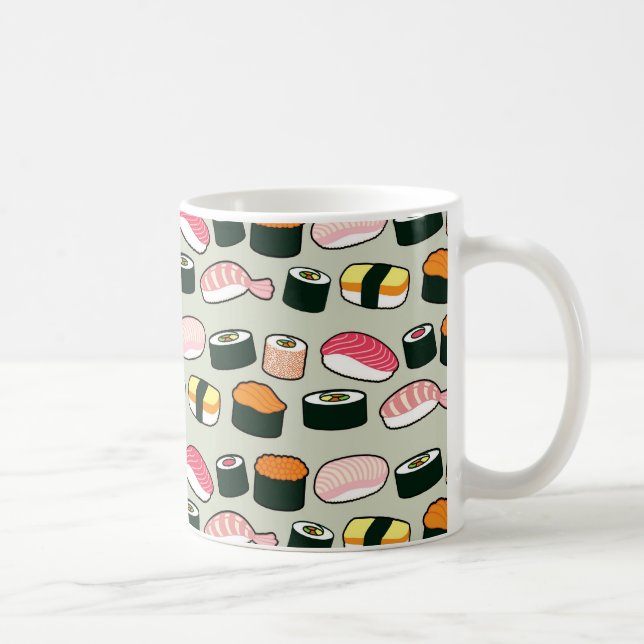 Mug Motif d'illustrations d'amusement de sushi (Droite)