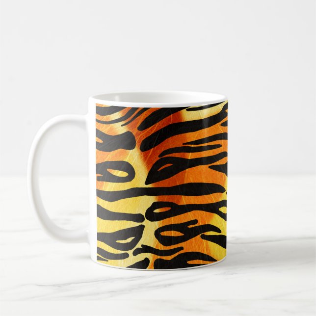 Mug Motif d'impression de fourrure de tigre rayée (Gauche)