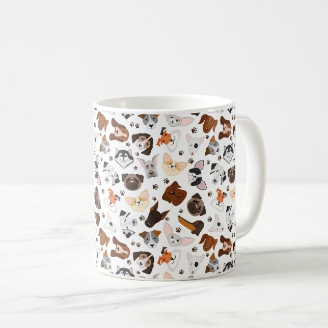 Mug Motif diverses races de chiens  (Devant droit)