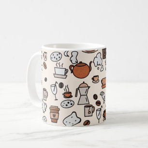 Mug Motif d'objets de la Boutique de thé et café