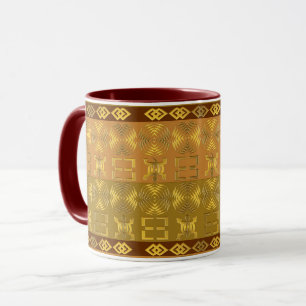 Mug motif d'origine africaine avec des symboles Adinkr