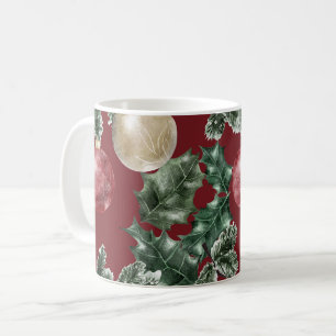 Mug Motif d'ornements d'aquarelle de Noël