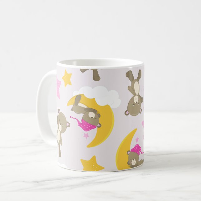 Mug Motif D'Ours, Nounours, Mignons Ours, Étoiles (Devant gauche)