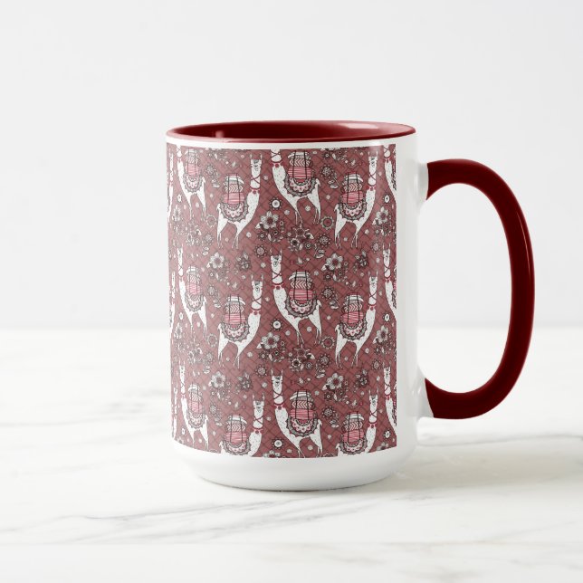 Mug Motif drôle de lamas (Droite)