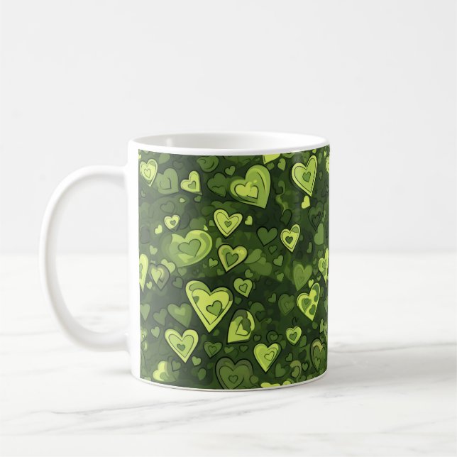 Mug Motif du coeur vert (Gauche)