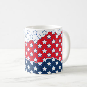 Mug Motif du drapeau américain Red White & Blue Stars