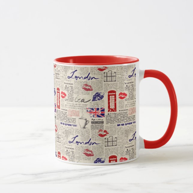 Mug Motif du journal londonien (Droite)