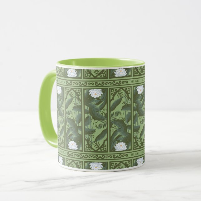 Mug Motif du panneau Lotus Botanique - Le Lotus Blanc (Devant gauche)