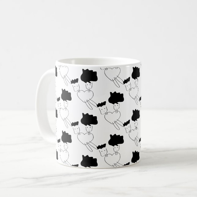 Mug motif duodé couple (Devant gauche)