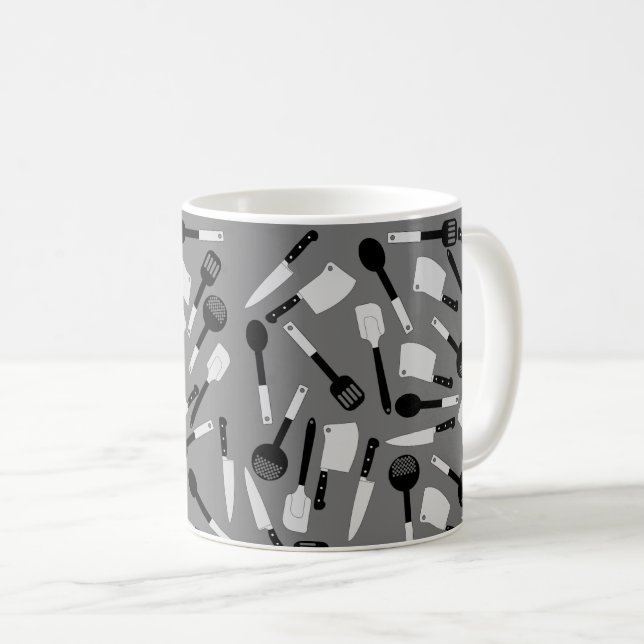 Mug Motif d'ustensiles de cuisine (Devant droit)