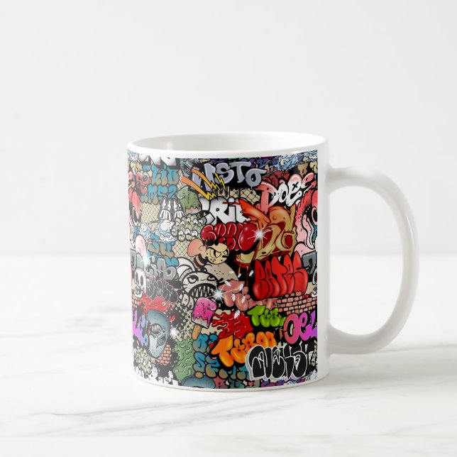 Mug Motif dynamique urbain d'art de graffiti d'art de (Droite)